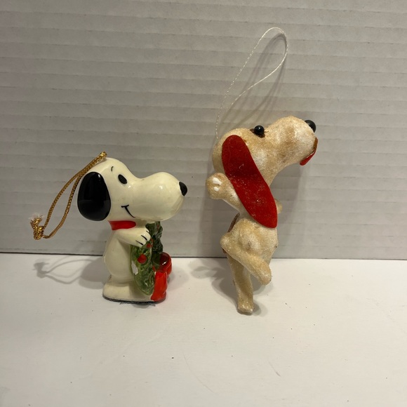 Vintage Peanuts Snoopy Charlie Brown VTG Rare Christmas Holiday ornament lot - Picture 2 of 7